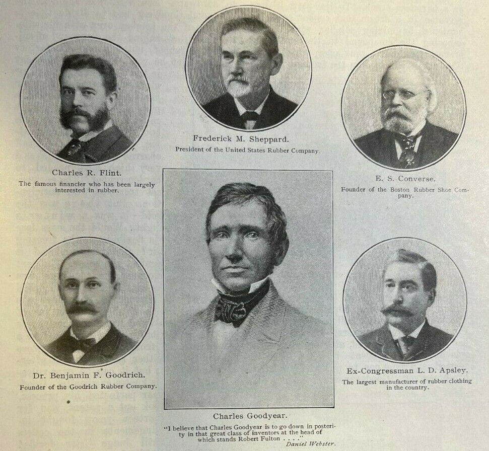 1901 Illustrated Rubber Trees and Rubber Making Process on the Amazon River  