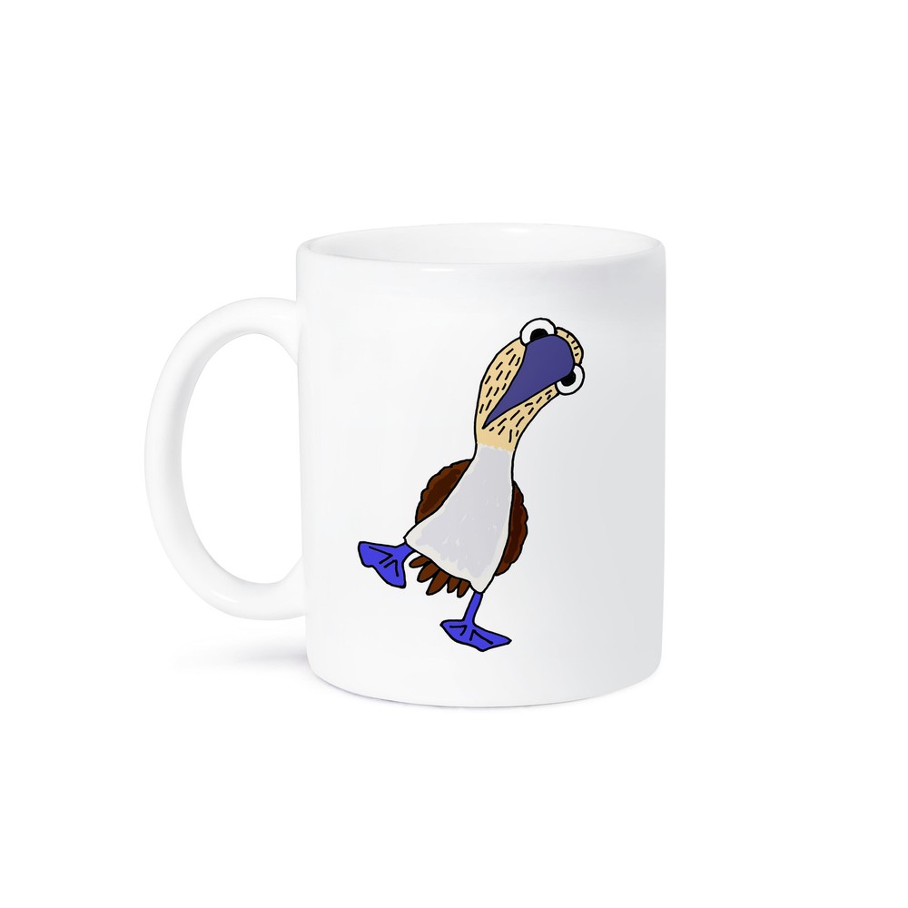Funny Blue-Footed Booby Bird Cartoon Mug by 3dRose