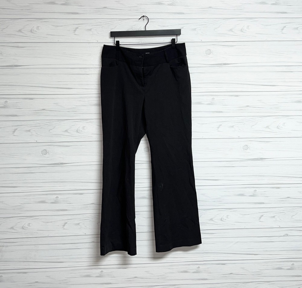 Alfani dress pants womens size 10 straight full leg mid rise dark gray stretch