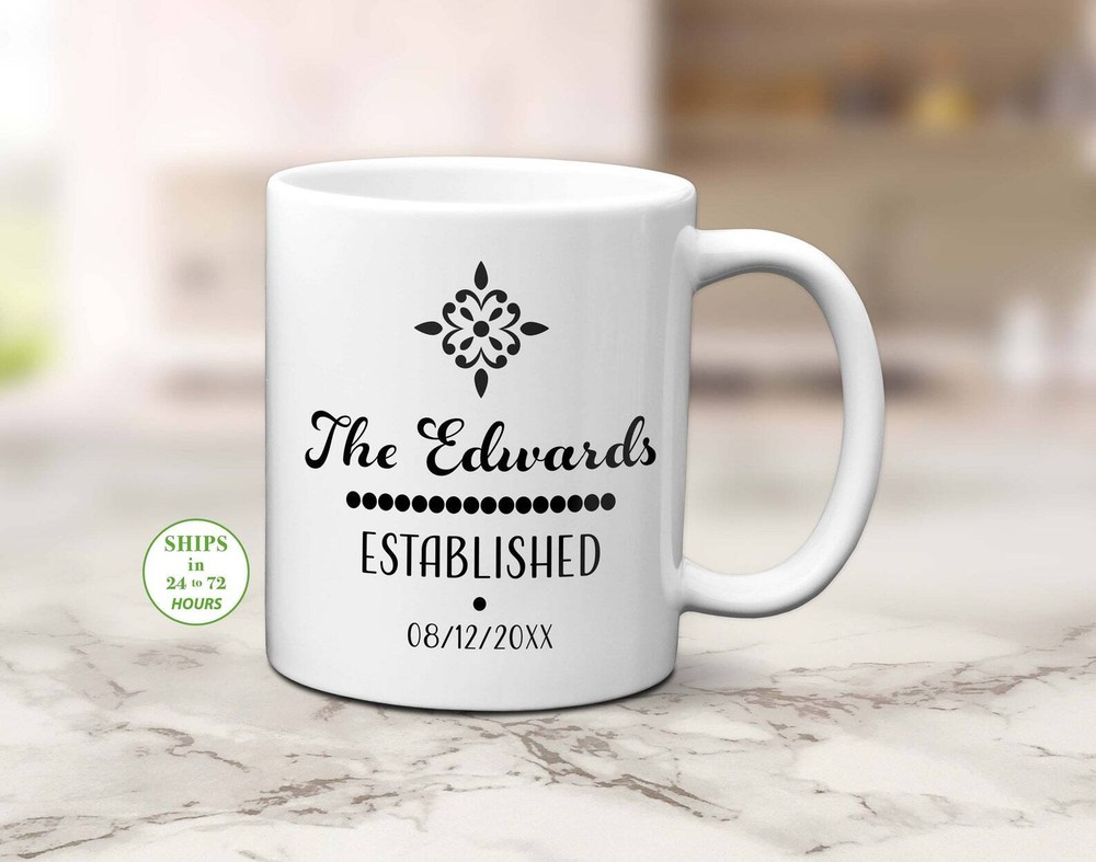 Personalized Family Name Mug Family Heritage Mug Bride Gift Wedding Gift