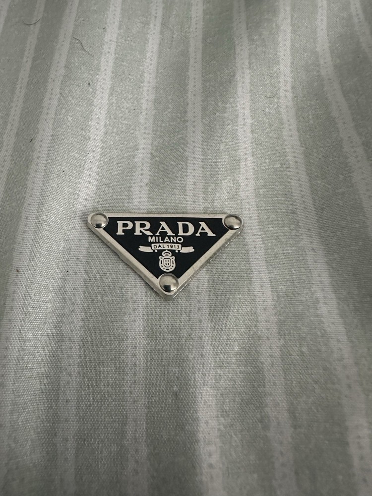 prada logo patch Metal