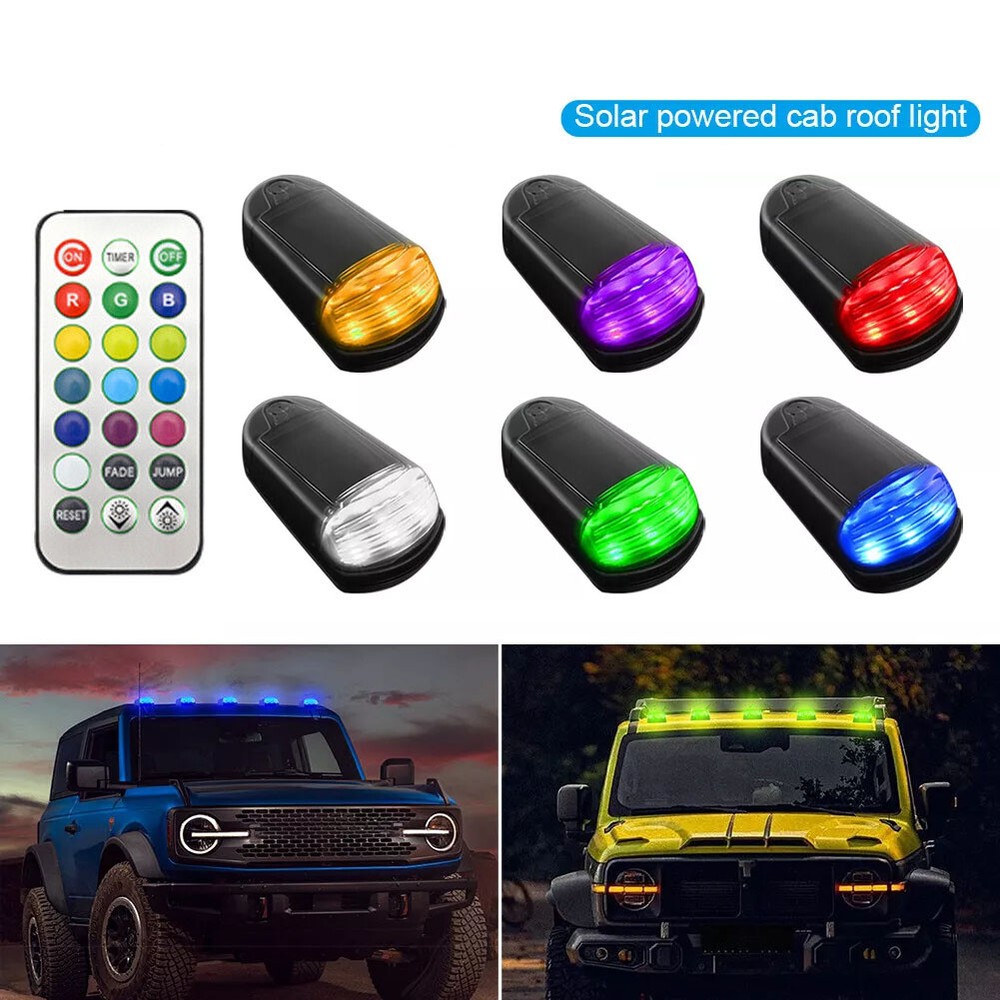 Solar-Powered Colorful LED Roof Lights for Dodge Ram Pickup Truck