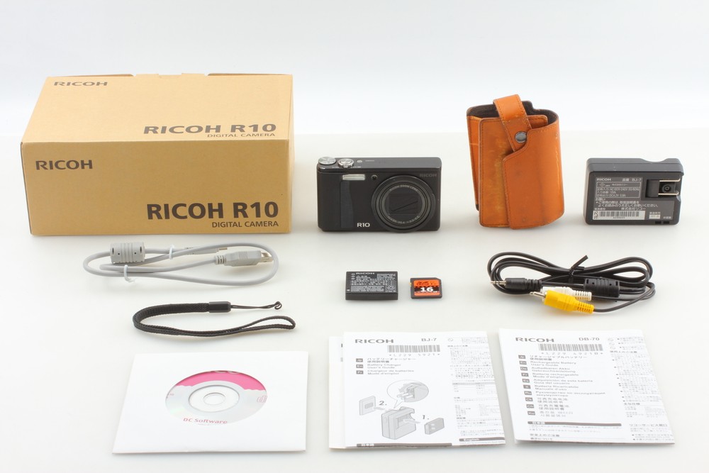 [N MINT BOX + 16GB SD Card]  Ricoh R10 Black 10.0MP Compact Digital Camera JAPAN