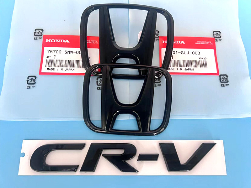 Gloss Black Honda CR-V Front & Rear Emblem Sticker 2017-2022