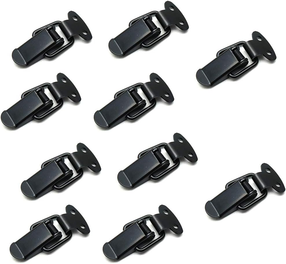 10 Pack Spring Loaded Buckle Latch Toggle Hasp Lock for Wooden Case Toolbox