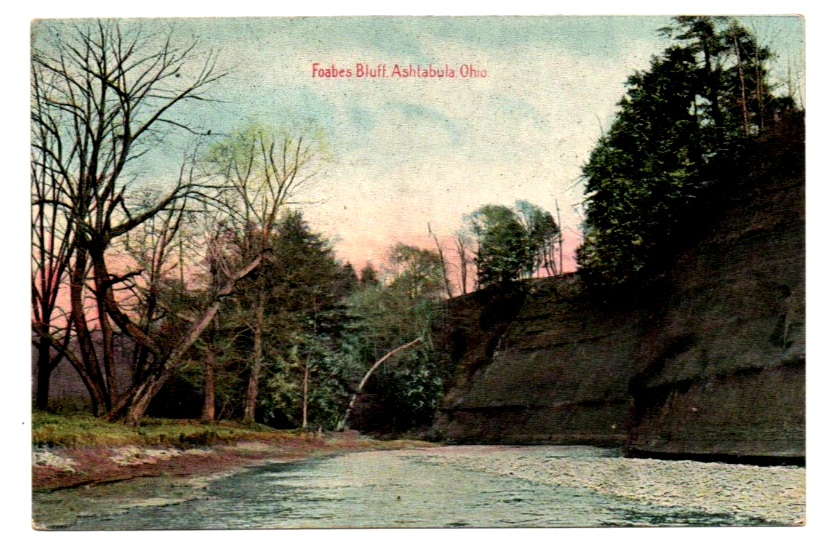 Vintage Postcard Foabes Bluff Ashtabula Ohio by J Murray Jordan