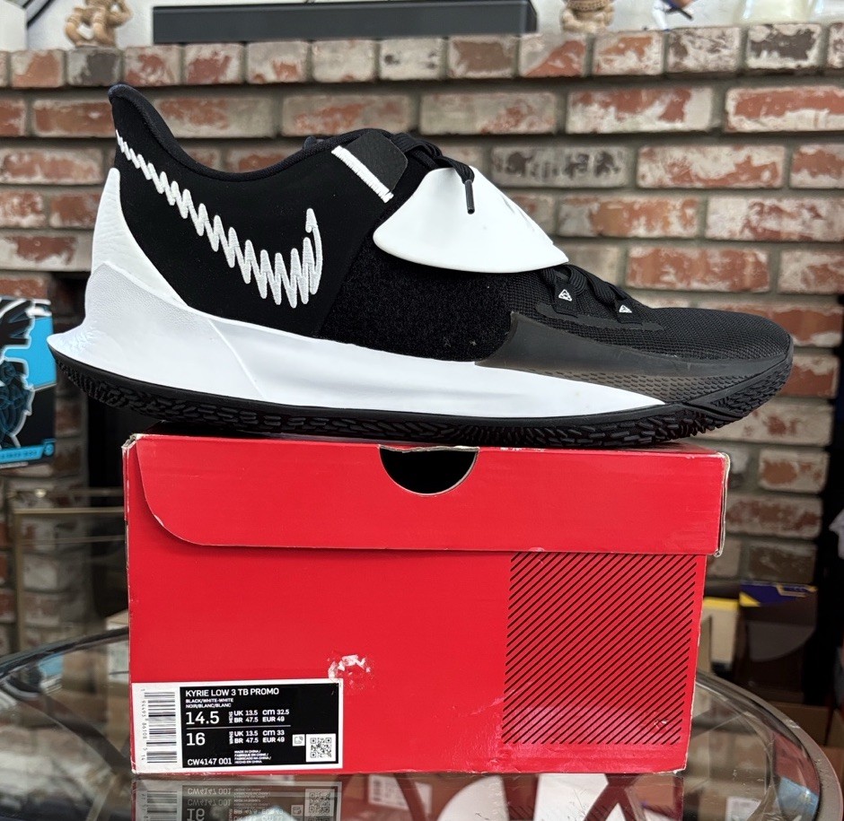 Nike Kyrie Low 3 TB Promo Black/White Basketball Shoes CW4147-001 Mens Size 14.5