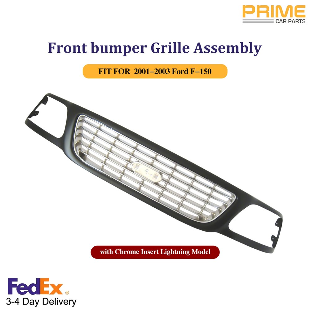 Chrome Grille Assembly for 01-03 Ford F-150 & F-150 Heritage Models