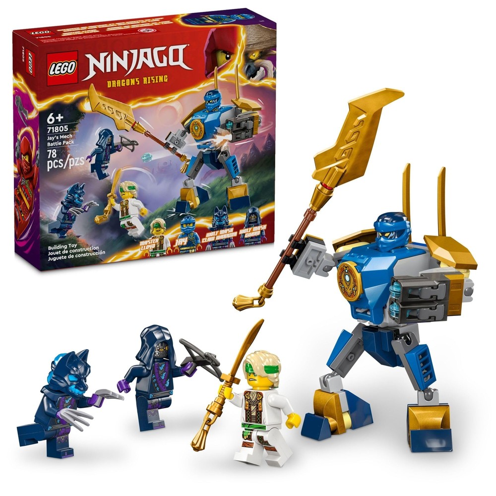 LEGO NINJAGO Jay S Mech Battle Pack Toy Set with Jay Minifigure for Kids Adventure Play