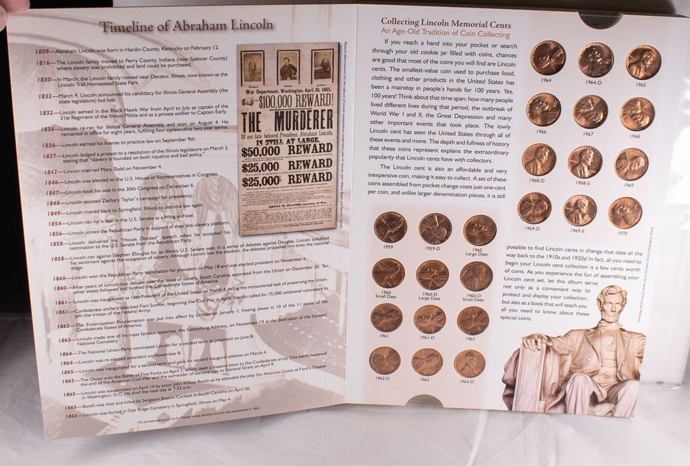 1959-2009 PDS Lincoln Memorial Cents BU Set of 119 in Cornerstone Coin Album