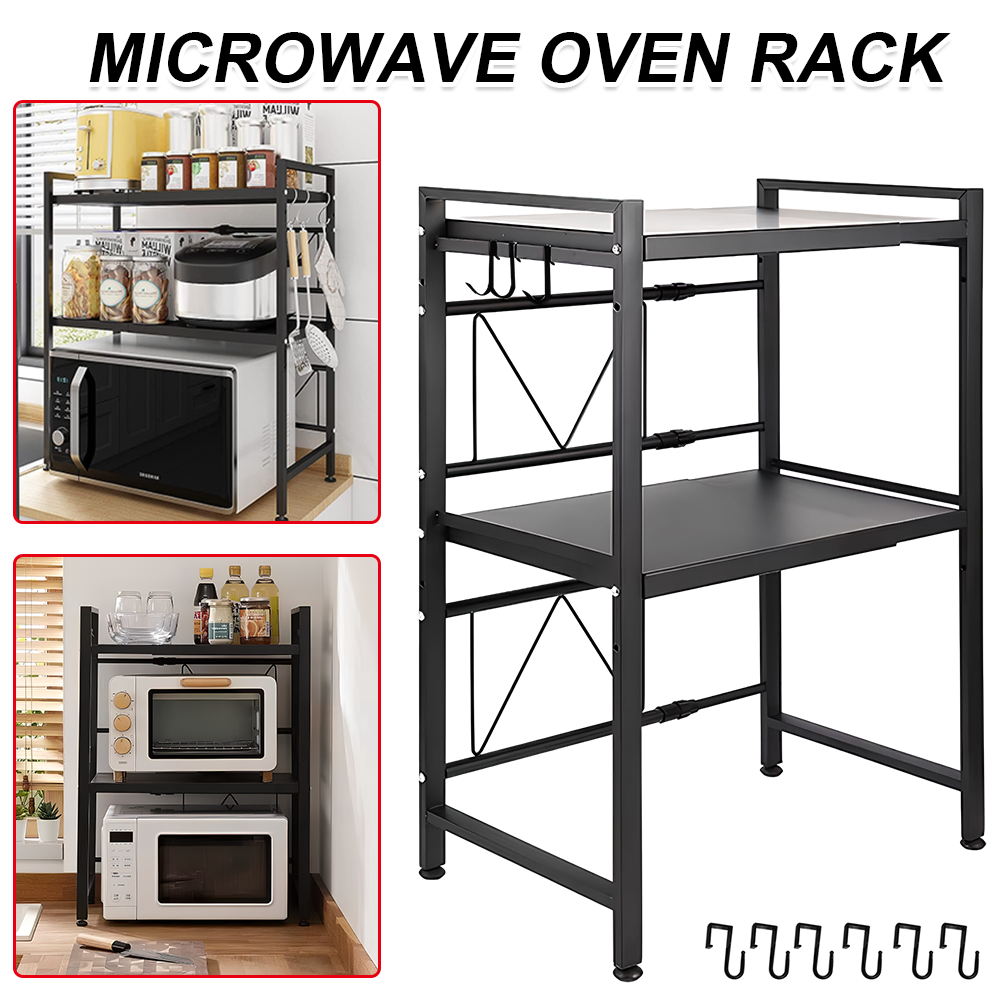 2-Tier Kitchen Storage Cart Microwave Oven Rack Utility Workstation Stand Shelf