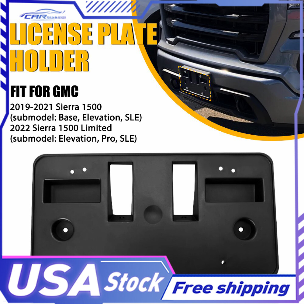 Front License Plate Bracket for 2019-2022 GMC Sierra 1500 & Limited