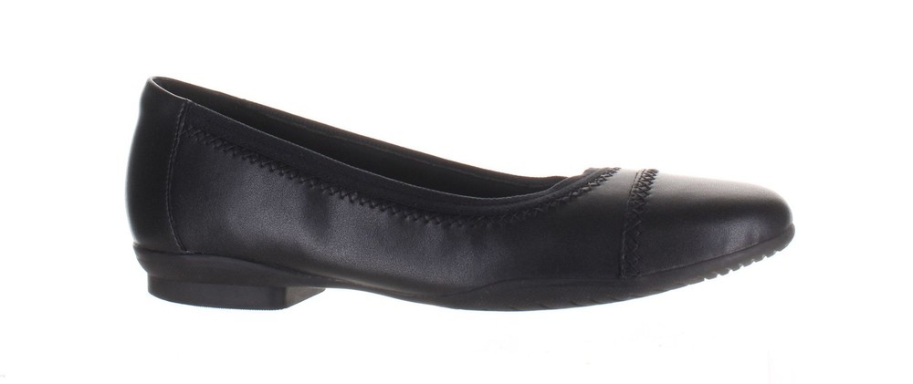 Clarks Womens Sara Bay Black Casual Flats Size 10 (4773461)