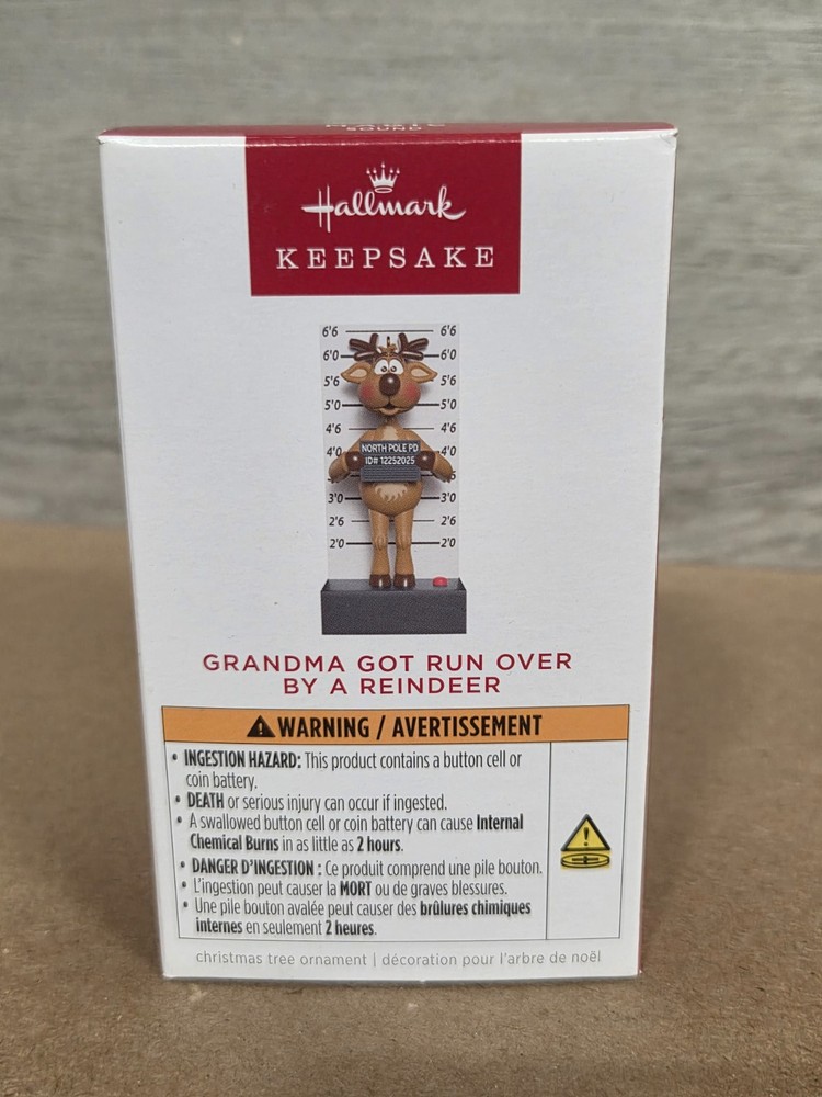 Hallmark Keepsake 2025 Grandma Got Run Over by Reindeer Ornament SOLD OUT!