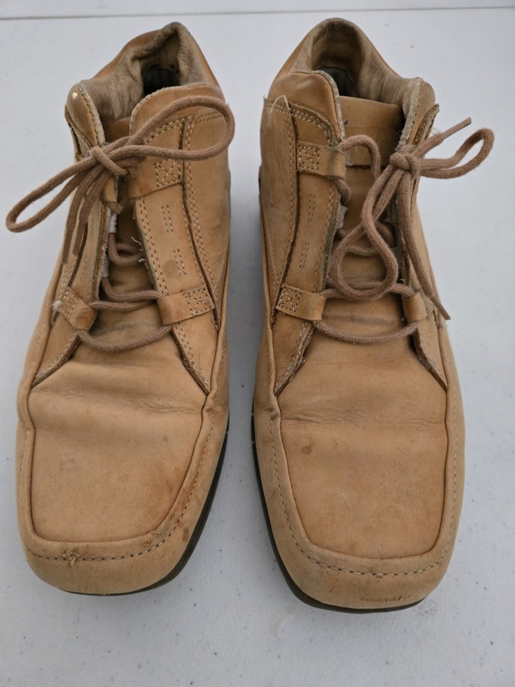 Mens Casual Light Tan 3/4 Lace Up Shoes  Size 8m