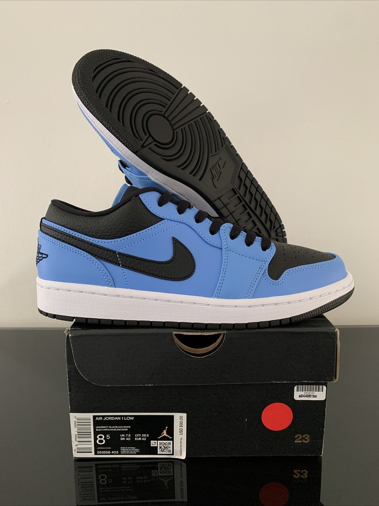 Size 8.5 - Nike Air Jordan 1 Retro Low University Blue Black 2021