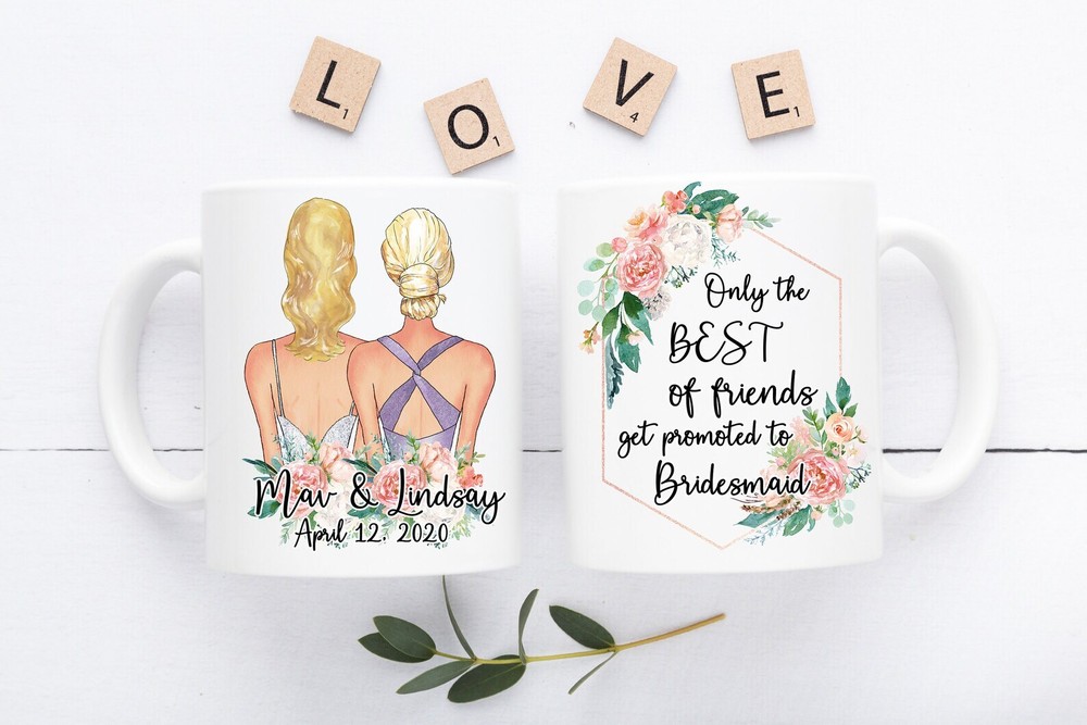 Personalized Bridesmaid Mug Custom Bridesmaid Mug Best Friends Wedding Gift
