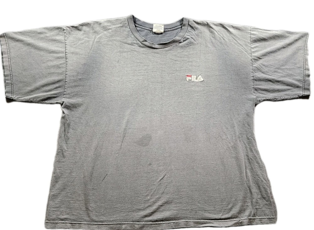 VINTAGE FILA 90s Faded Distressed Made In USA T-shirt Size XXL FAST SHIPPING