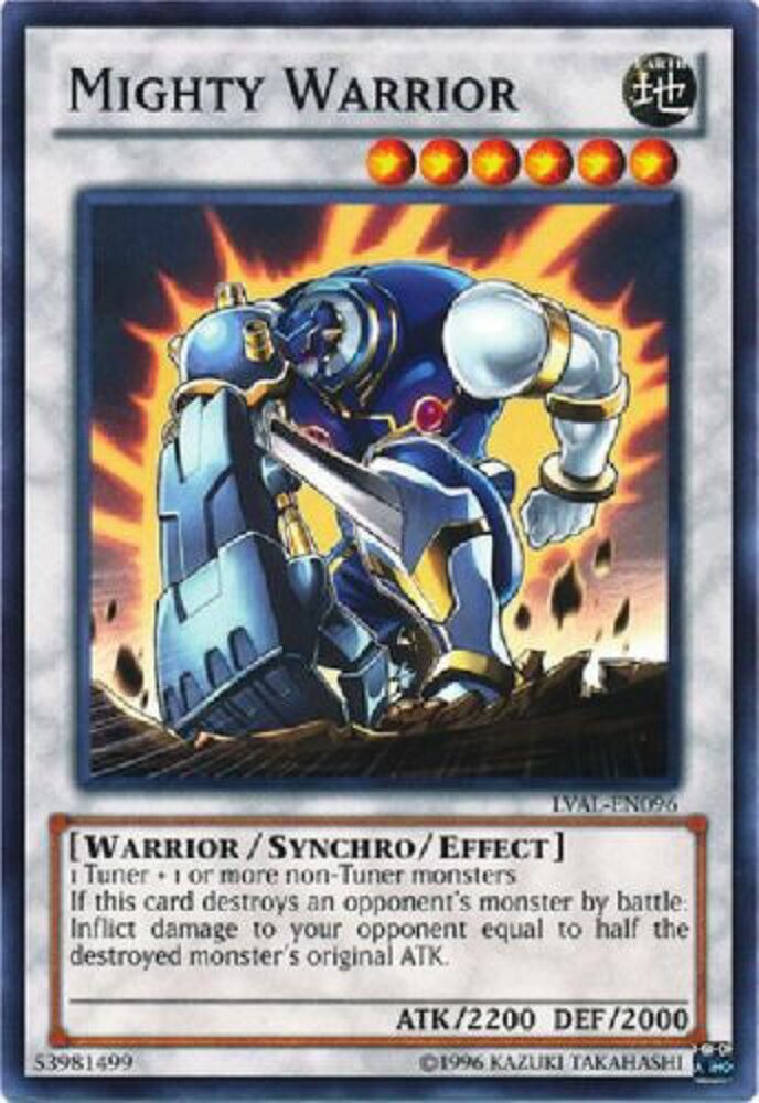 Mighty Warrior LVAL-EN096 Common Yu-Gi-Oh Trading Card Near Mint