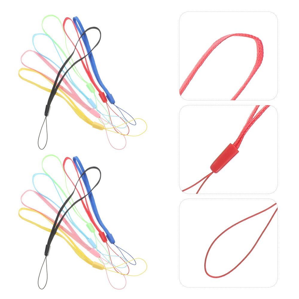 50 Pcs Wrist Lanyard for Phone Key Chain Badge Charm Kit Miss