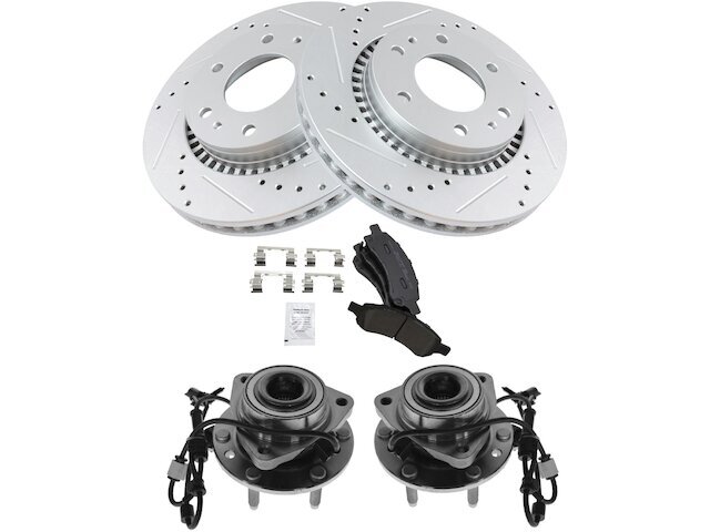 2006-2009 Envoy Front Brake Pads Rotors Hub Assembly Kit 57QVVN