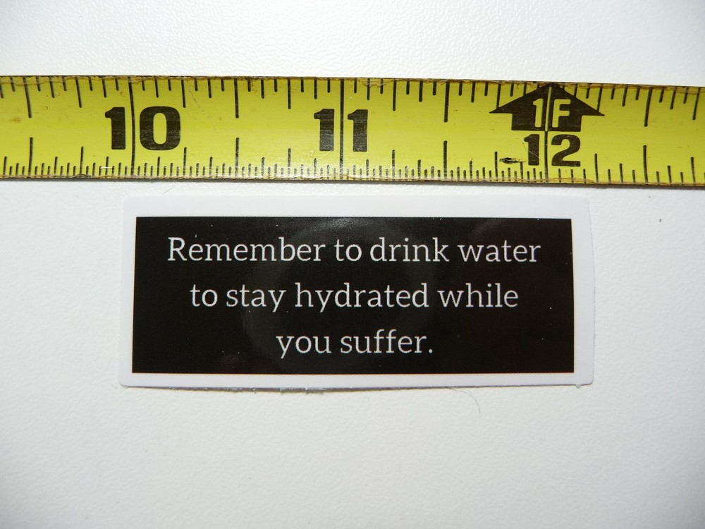 Stay Hydrated Drink Water Sarcasm Fun Decal Sticker for Humor Lovers