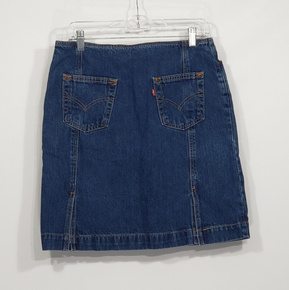 Vintage Levis Denim Mini Skirt Juniors Size 7