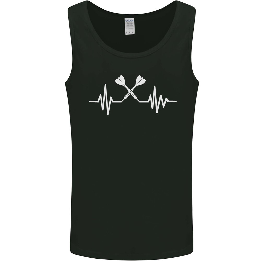 Pulse Darts Funny ECG Mens Vest Tank Top