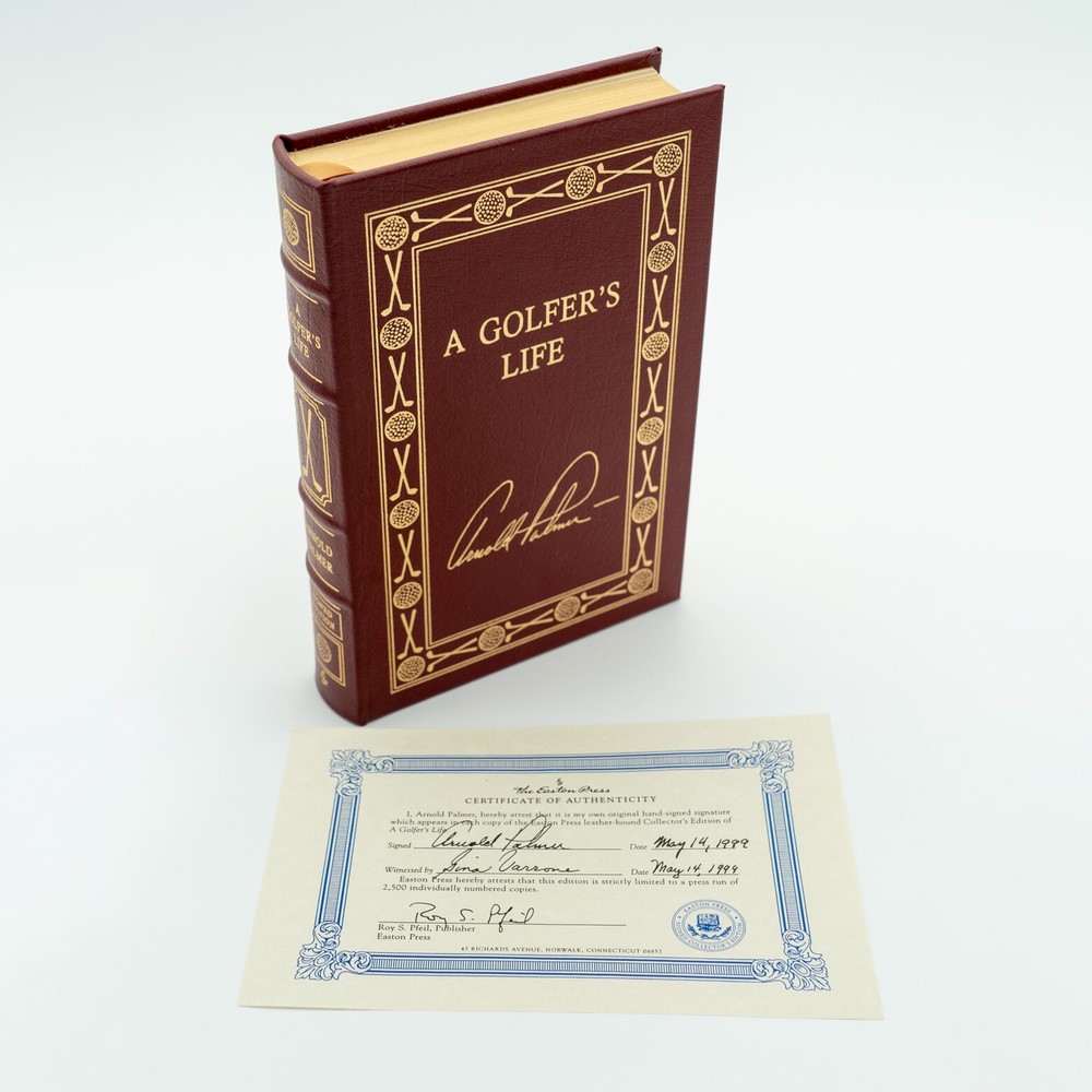 Arnold Palmer Signed Golf Memoir – Easton Press Collectors Edition with COA