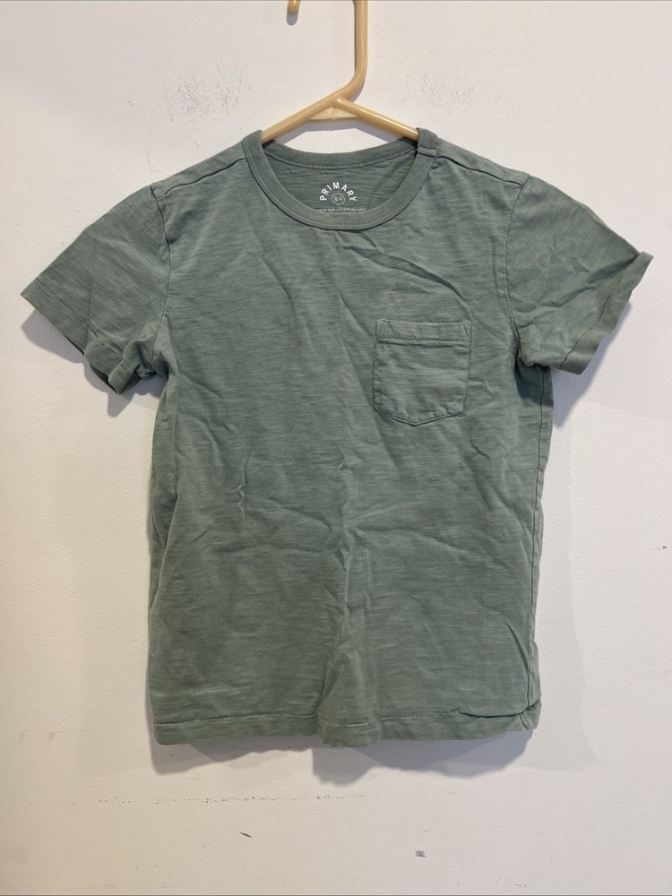 Primary Boys Green Shirt Sleeve T-shirts With Pocket Size (8/9)