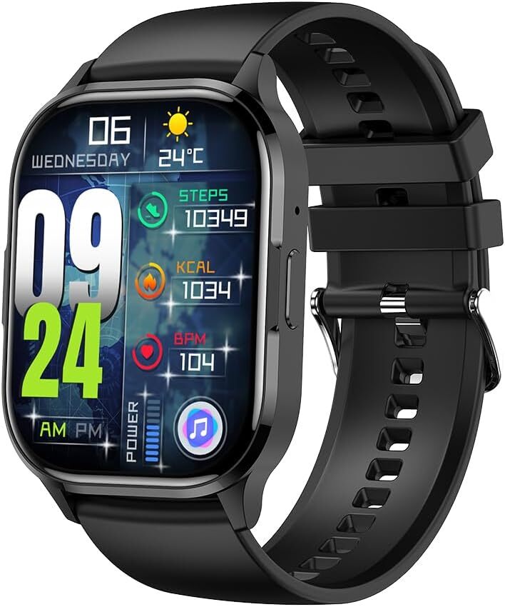 Bluetooth Smartwatch with NFC Fitness Tracker Heart Rate Sleep Monitor IP67 Waterproof