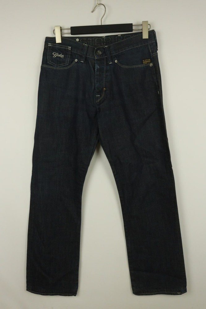 G-STAR RAW CODER STRAIGHT Denim Blue Dark Wash Jeans W32 L32 Button Fly