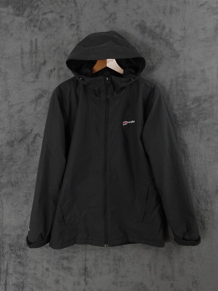 Berghaus Jacket Mens Large Grey Hydroshell Rain Coat Waterproof Outdoor Hiking