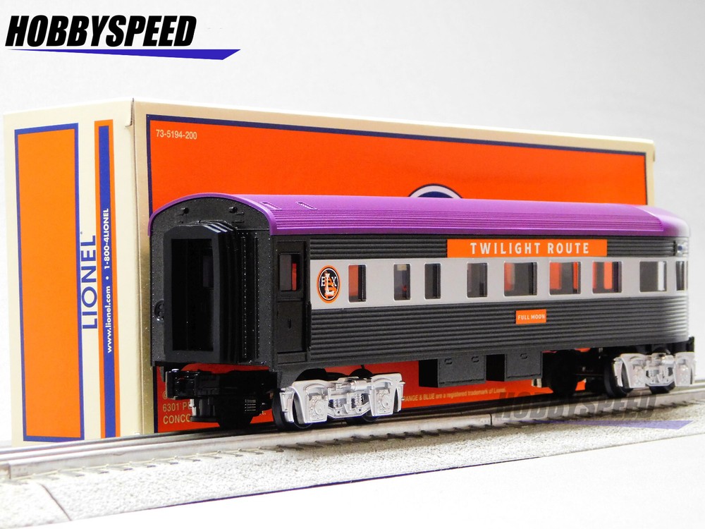 LIONEL HALLOWEEN TWILIGHT ROUTE STREAMLINED OBSERVATION CAR O GAUGE 2427950