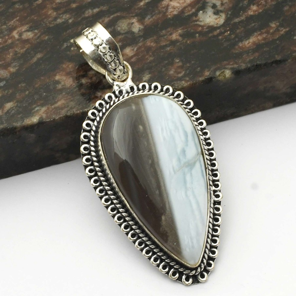 Owyhee Opal Gemstone Ethnic Handmade Pendant Jewelry Christmas Gift  AP-15716