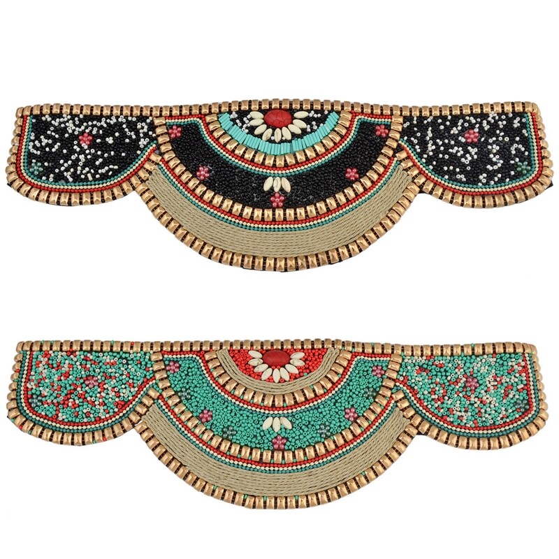Boho Metal Beaded Waist Belt for Women Adjustable Buckle Skirt Accessory