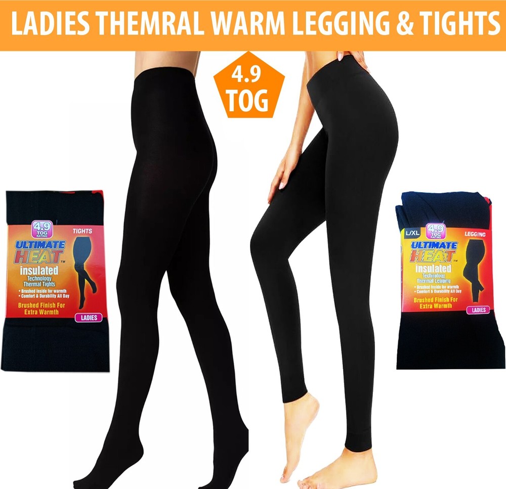 Thick Fleece Lined Thermal Leggings for Women High Waist Tummy Control Winter Warm