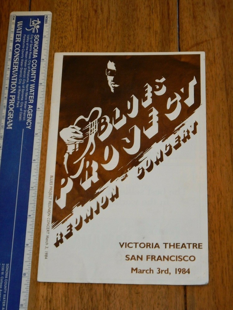 1984 BLUES PROJECT VICTORIA THEATRE, SAN FRANCISCO REUNION CONCERT PROGRAM
