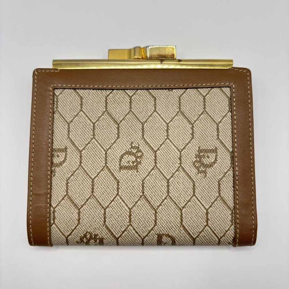 Vintage Christian Dior Bifold Wallet for Men Classic Brown Leather