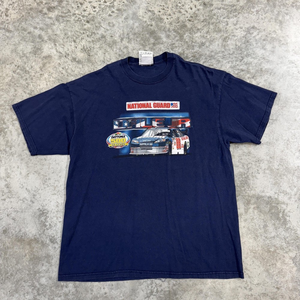 Dale Earnhardt Jr National Guard Shirt Mens XL Blue NASCAR Winner's Circle