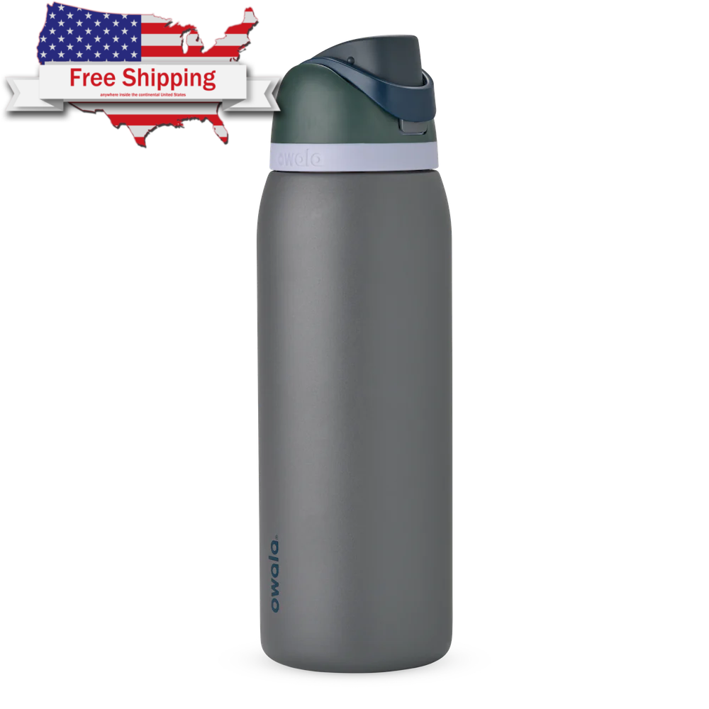 Owala FreeSip Stainless Steel Insulated Water Bottle, 40oz, Off the Grid.