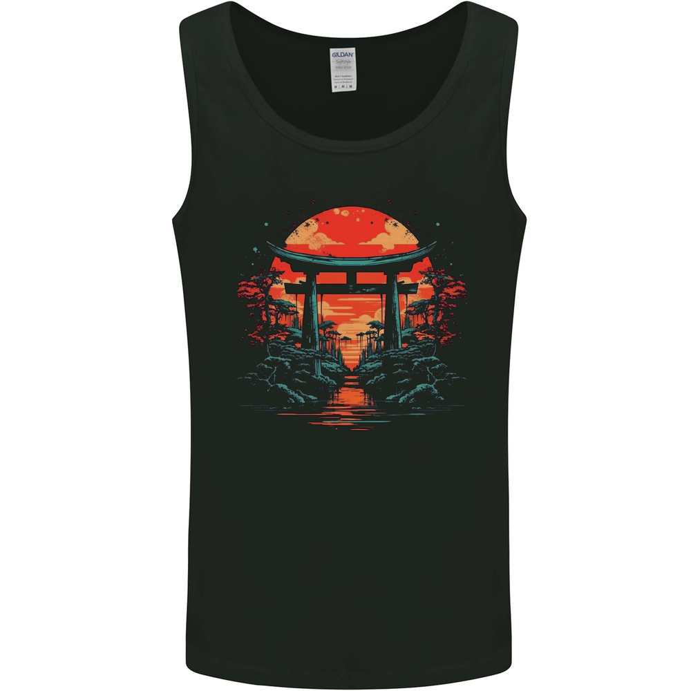 A Sunset Torii Japan Culture Japanese Mens Vest Tank Top