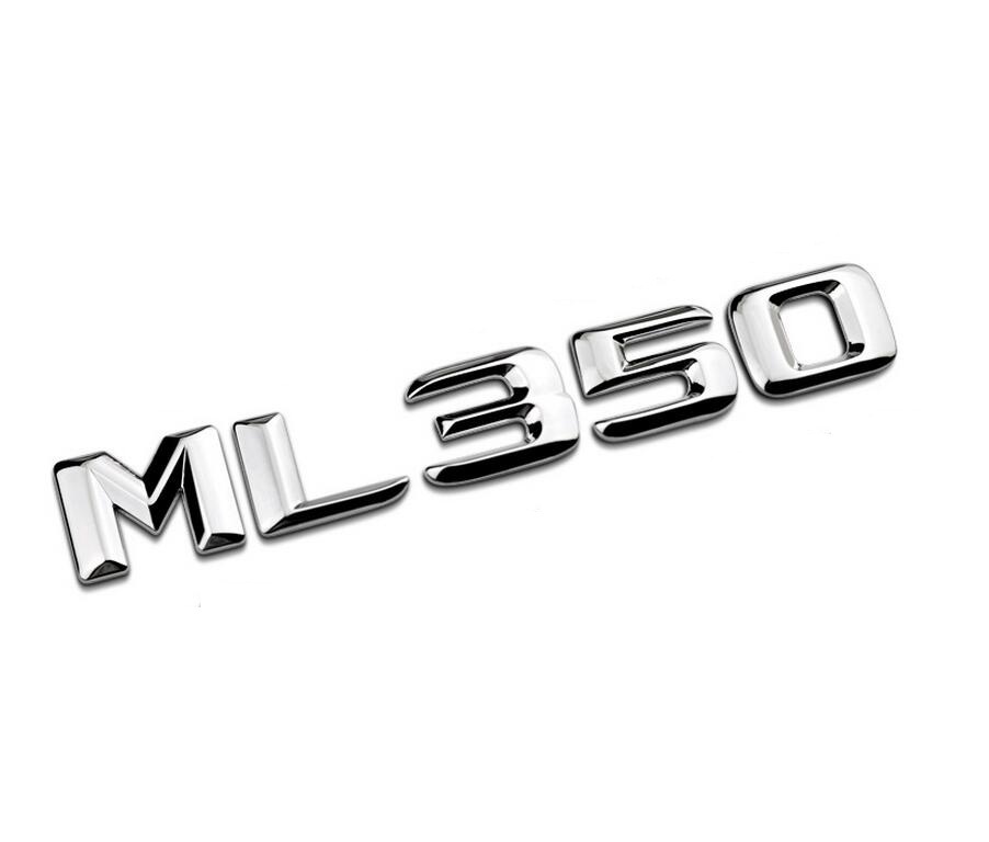 Chrome Letters ML 350 Trunk Emblems Symbols for Mercedes Benz W166 W164 ML350