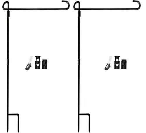 Garden Flag Stand Premium Garden Flag Pole Holder for All Seasons Yard Flags ...
