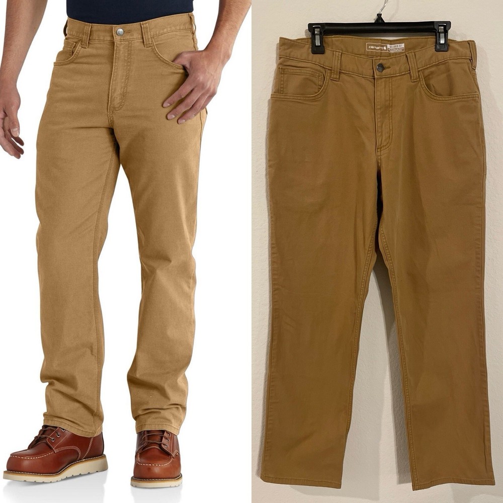 Carhartt Rugged Flex Rigby Dungaree Work Pants for Men, Size 34W x 32L