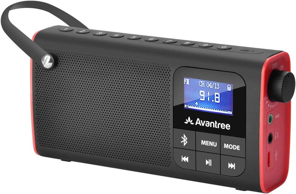 Avantree SP850 Portable FM Radio with Bluetooth Speaker and SD Card Player
