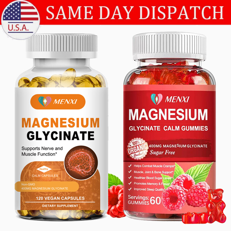 Magnesium Glycinate for Calm, Sleep, Leg Cramp, Heart , Relief Stress & Anxitey