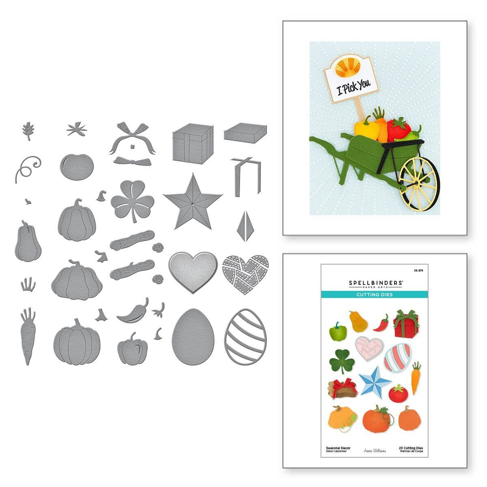 Troqueles grabados decoración de temporada de Annie Williams, metal