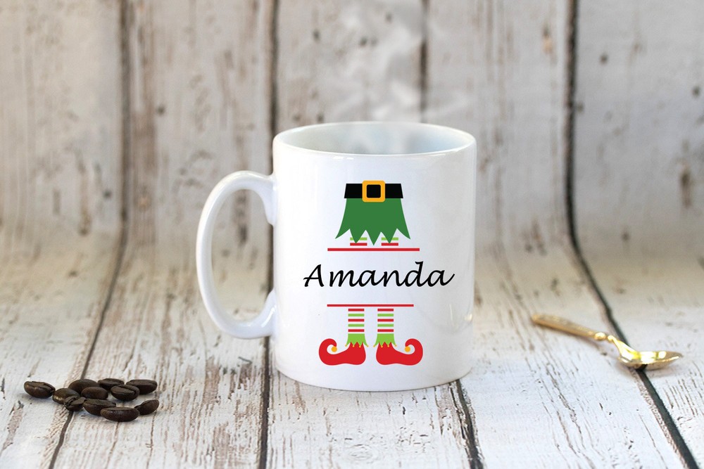 Personalized Christmas Mug Christmas Elf Mug Xmas Gift Toddlers Cups Custom