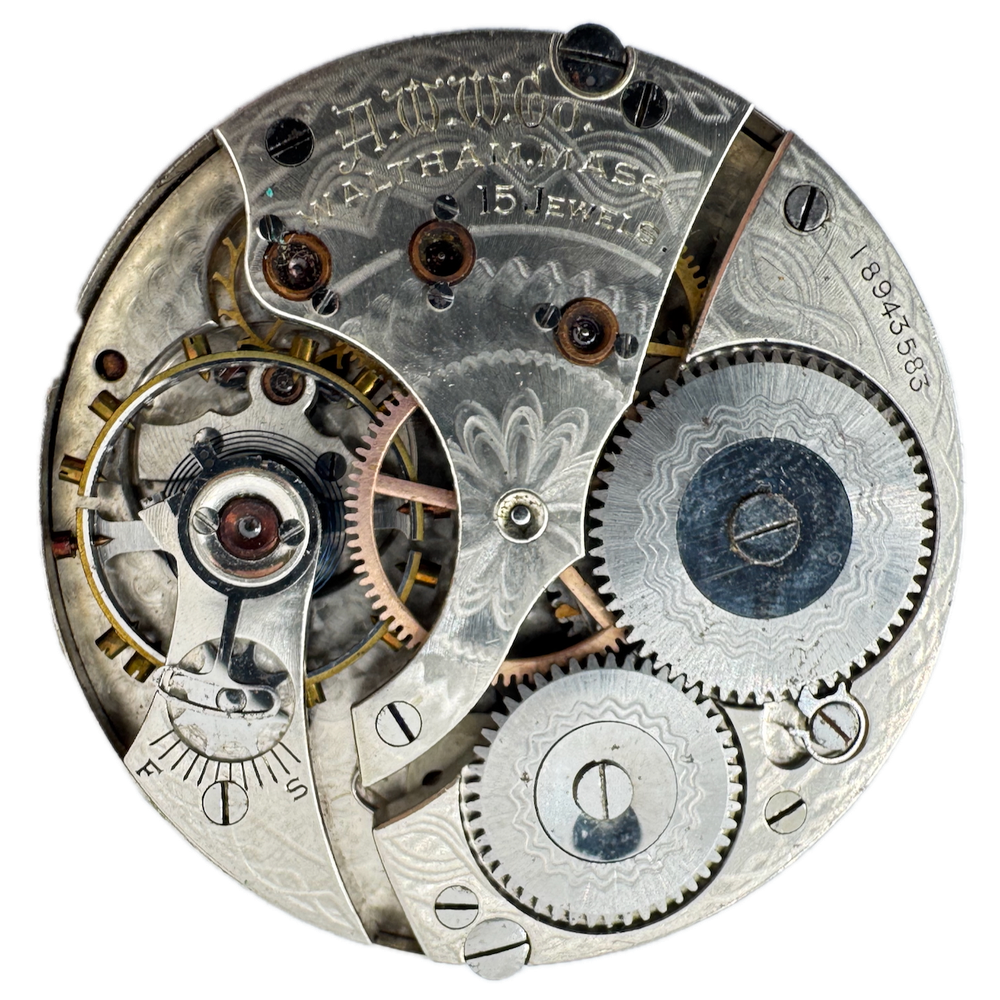 Antique 1913 Waltham 15 Jewel 16s Mechanical Pocket Watch Movement 620 USA